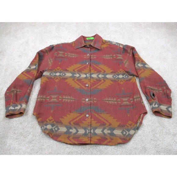 Double D Ranch Wear Jacket Womens Extra Small XS Red Aztec Print Western Coat * - Picture 1 of 16